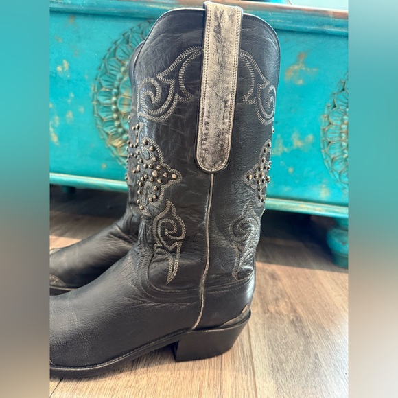 Lucchese men’s lizard wingtip studded boot size 10 - Picture 3 of 15